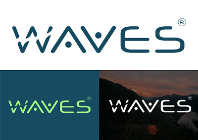 : : Waves : Brand Logo Design : : branding design graphic design logo typo typography vector