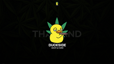 Duckside | Landing page 3d animation branding canabis coffeshop design graphic design illustration logo motion graphics smoke thailand ui vector