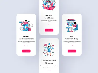 TravelApp - Onboarding of Travelling App design figmadesign onboarding travelapp ui
