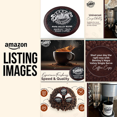 Listing Images-Coffee Pods-Kcups amazon amazonlistingimages branding designmyamztemplates graphic design graphicdesign illustration listingimages photoshop typography