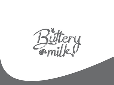 Buttery Milk Logo butter butter logo buttery milk buttery milk logo food logo mik logo milk simple logo typography unique logo wordmark wordmark logo