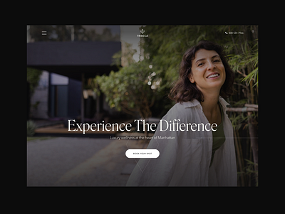 Tribeca: Landing page for a luxury spa animation design ui ux webdesign