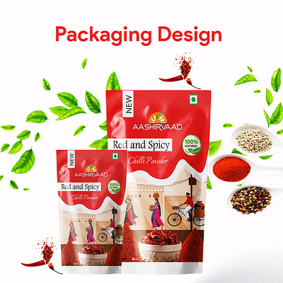 Masala Packaging Design creative packaging design creativedesign masala packaging packaging design red chilli powder packaging