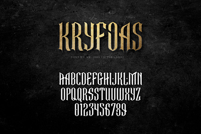 Kryfoas Typeface classic display font vintage