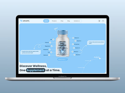 UltraVit | E-Commerce UI Design 2d branding concept daily design design e commerce e commerce design hero section hero section inspiration inspiration landing landing inspiration landing ui design sm creative studio supplement ui ui ux web design web design inspiration wellness