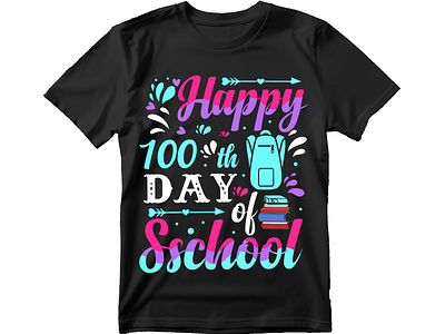 100 days of school t-shirt design t-shirt design creative t shirt design custom typography fashin modern t shirt new t shirt t shirt design trendyt shirt tshirt