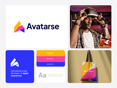 Tech Futuristic Logo Metaverse Logo Virtual Reality A Logo By Ahmed