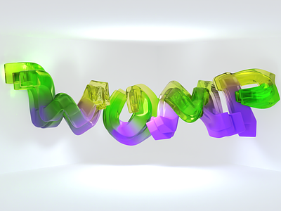 WOMP 3D Graffiti 3d air gradient graffiti illustration sign typo typography womp