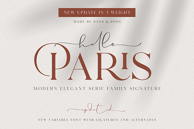 Hello Paris - Variable Duo branding fonts chick classic elegant feminime font duo kinfolk lovely font luxury masculine modern roman serif signature font