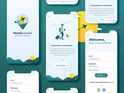 Travel app Sign in UI app application applications creative graphic design learning mockup travel travelapp ui uiux