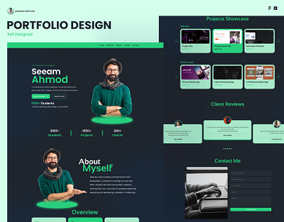 Portfolio site design app branding design graphic design graphics illustration landing page logo portfolio section section design seeamahmodshadhin ui ui design uiux ux work