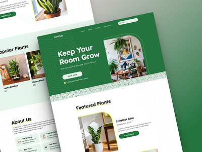 Fresh plant eCommerce website app design ecofriendlyui ecommerce greenecommerce greentechui inspiration israt organicinterface plant ecommerce plantbased sustainabledesign tree ecommece ui userfriendlyux