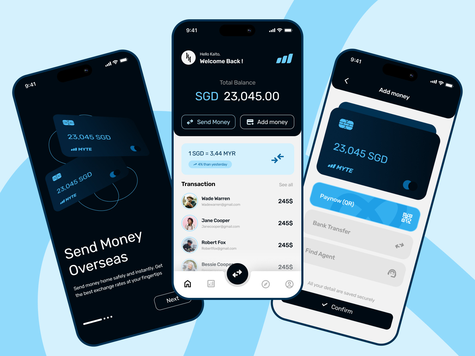 International Money Transfer App account balance bank banking card international money onboard overseas rate send transfer wallet