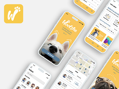 Dog Walking App branding produc designer product design ui ux uxui