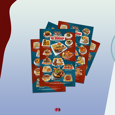 Restaurant menu design - Dos Hermanos blue menu branding designer food design food menu graphic design indesign restaurant restaurant menu seafood seafood menu