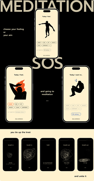Meditation app 🧘🏿 design meditation mobile ui ux