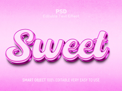 Sweet PSD 3d editable text effect style 3d text effect psd effect psd text effect sweet sweet 3d text effect text effect text style