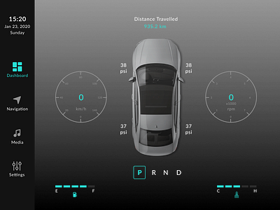 Daily UI #034 - Car Interface 100daychallenge car car dashboard car interface dailyui dashboard design interface ui