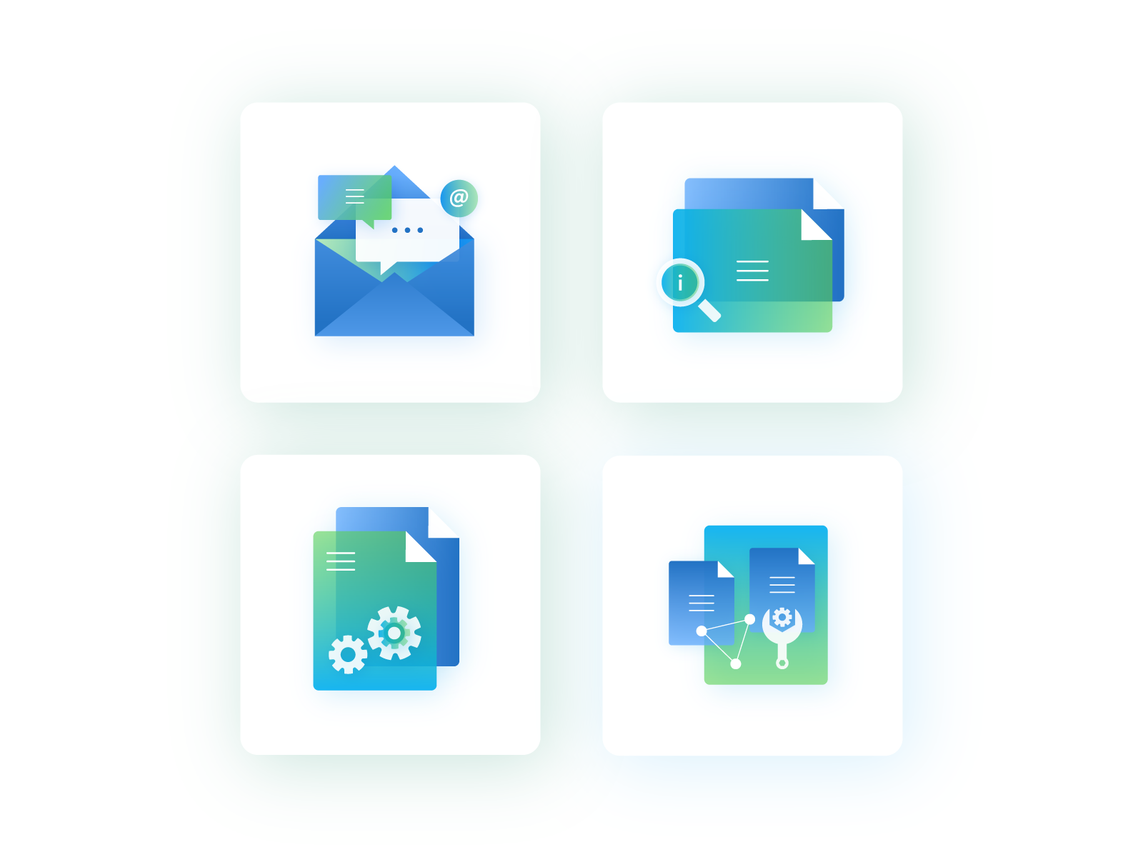 Blue-green icons about blue contact download free freebe green icon icons services set work