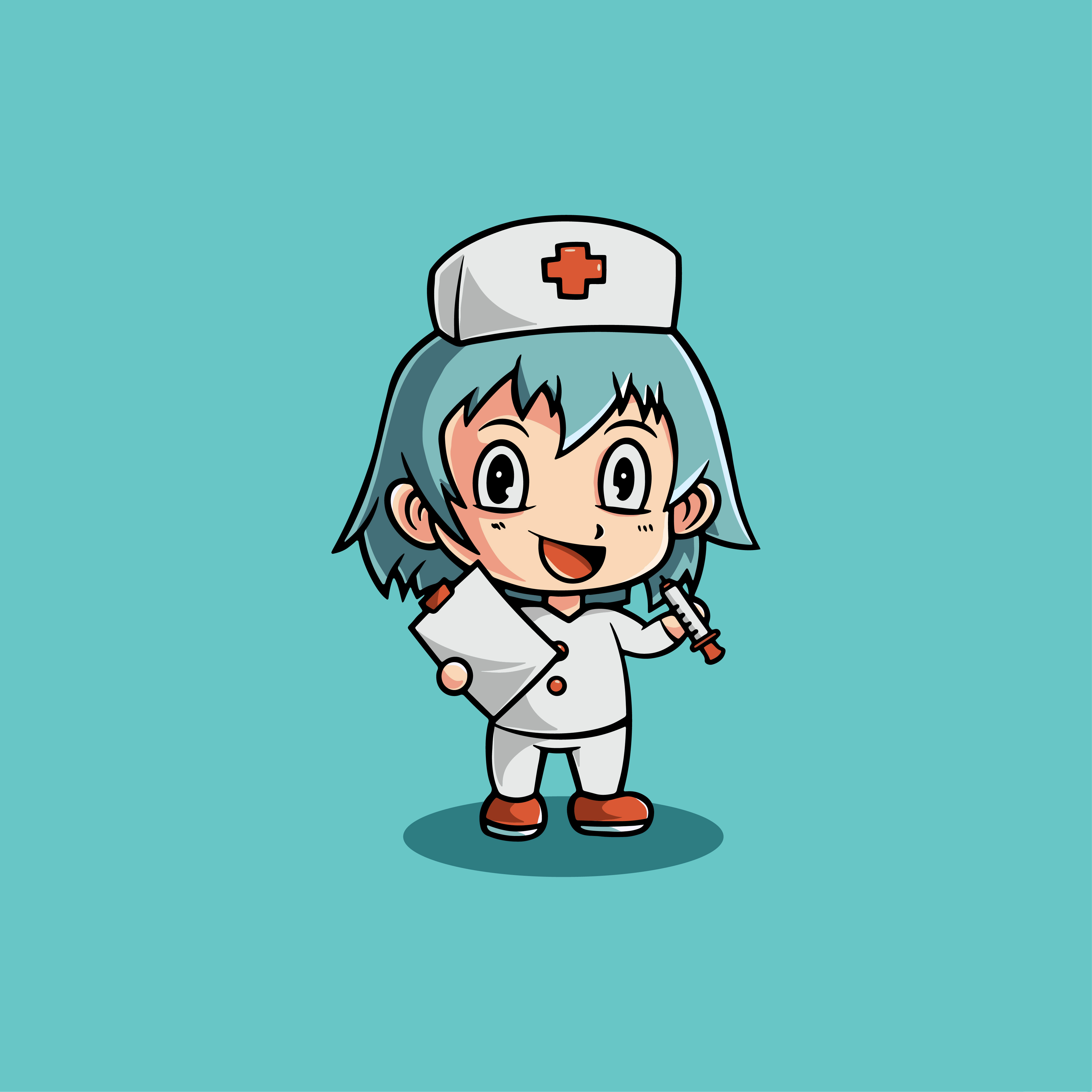 Cute Girl Doctor Illustration medic