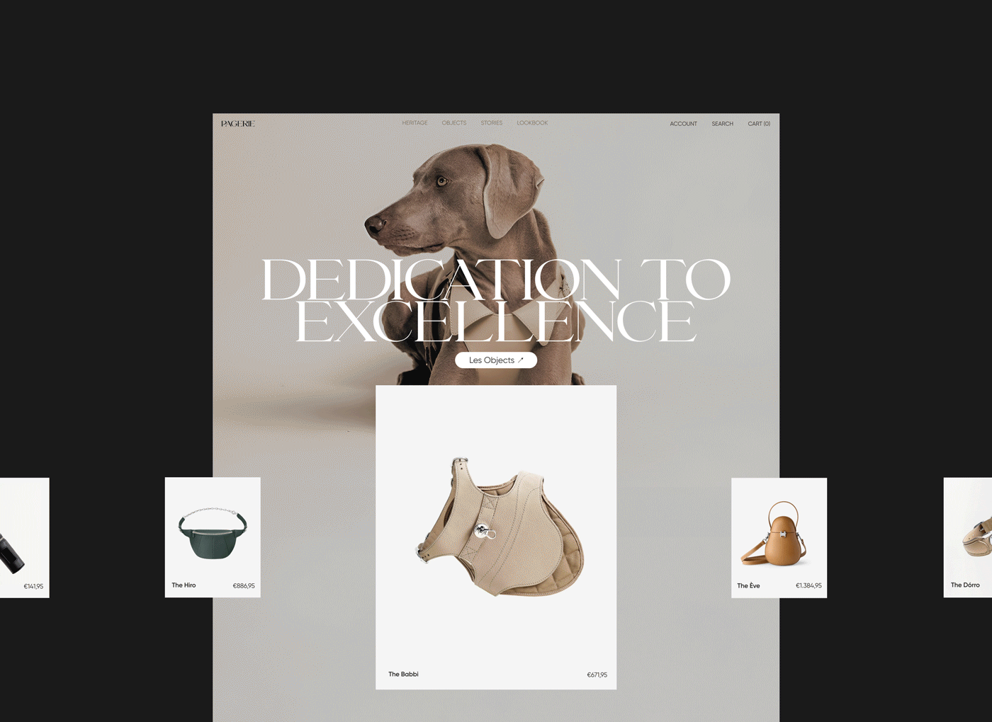 Pagerie | redesign concept design e commerce e shop interaction design motion graphics ui uiux ux web design
