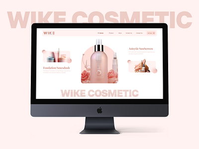 WIKE Cosmetic Landing Page - Concept branding logo ui