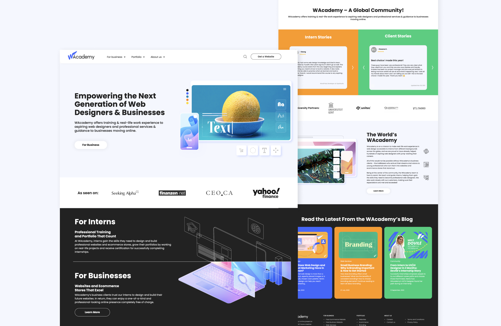 Redesigning the company page that offers web services adobe illustrator branding figma ui user experience user interface ux wedesign wireframes wordpress