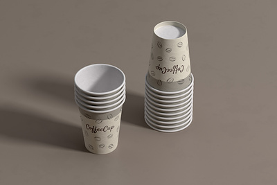 Coffee Cup Mockup 3d bag cinema4d coffee craft cup mockup paper product redshift render