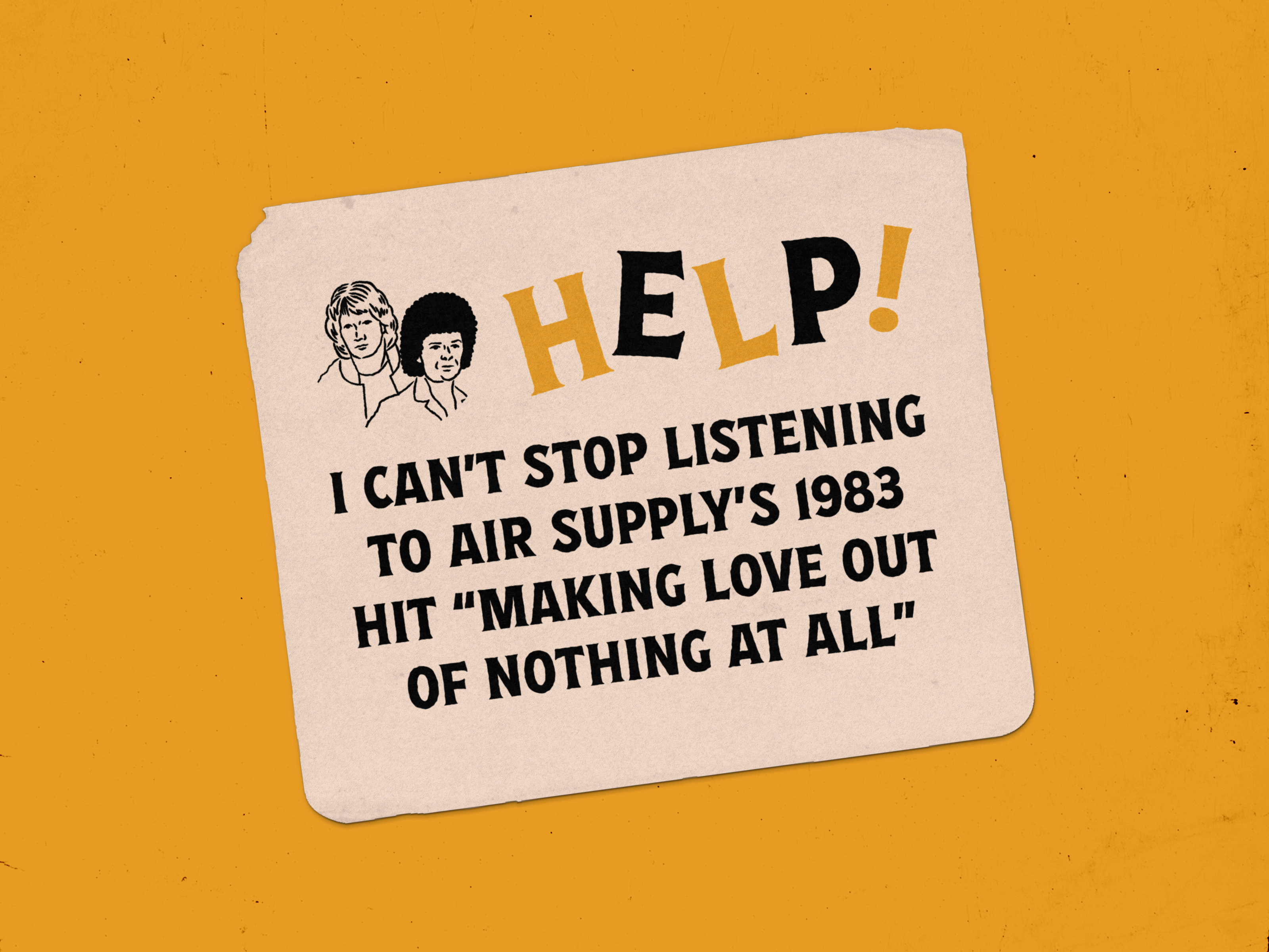 Vectober 23 04 // Loud airsupply illustration music sticker typography vectober