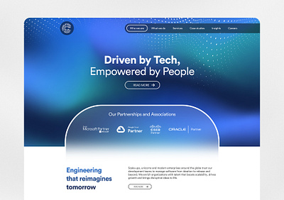 Tech Company Landing Page design landing page tech web design uiux web design webdesign