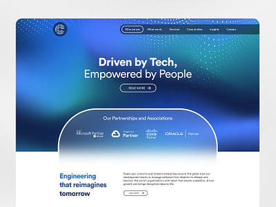 Tech Company Landing Page design landing page tech web design uiux web design webdesign