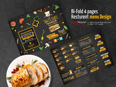 Sally Sues Sandwich Bar Menu Design branding graphic design logo