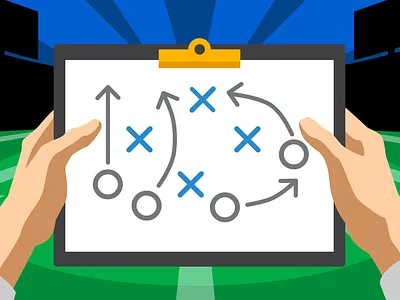 Playbook chase football hand playbook sports stadium strategy