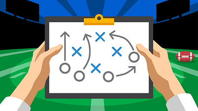 Playbook chase football hand playbook sports stadium strategy