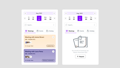 Schedule Widget ui ux design figma