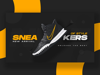 Sneakers Sale web banners creative graphic design minimal design modern professional sale slider slider banner sneakers ui design web banners website header