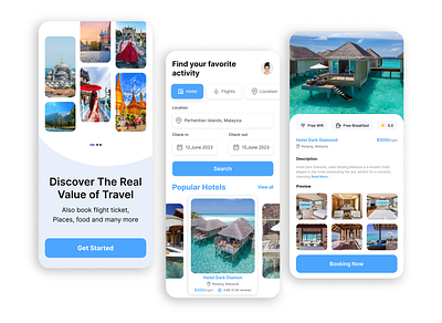 Travel Mobile App app design booking booking app design mobile app mobile app design mobile design mobile ui travel travel agency travel app traveling trip planner ui ui ux