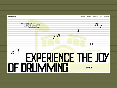 Website design for drumming school —landing page branding design graphic design illustration landing page logo redesign typography ui uxui