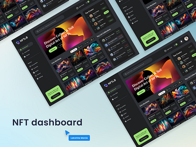 NFTs marketplace Dashboard 3d dashboard design illustration nft marketplace nfts ui uiux design ux web design