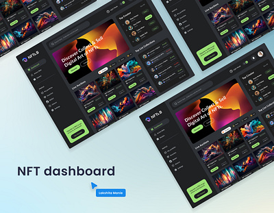 NFTs marketplace Dashboard 3d dashboard design illustration nft marketplace nfts ui uiux design ux web design