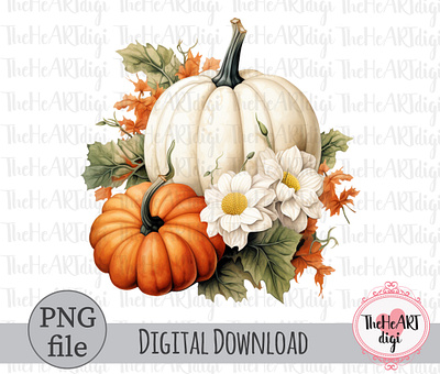 Autumn Floral Pumpkins Sublimation PNG, Fall Pumpkins PNG autumn autumn flowers autumn t shirt fall fall florals fall pumpkins floral pumpkins flower pumpkins flowers graphic design illustration kids pumpkins t shirt sublimation sublimation png t shirt design watercolor autumn watercolor fall watercolor pumpkins