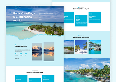 Travel Website🌍💻 design dribble dribbleshots landingpage travel ui uidesign website