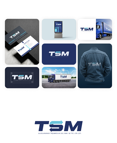 TSM, Truck Transport Logo - Modern Logo logo logo design modern logo transport logo truck logo