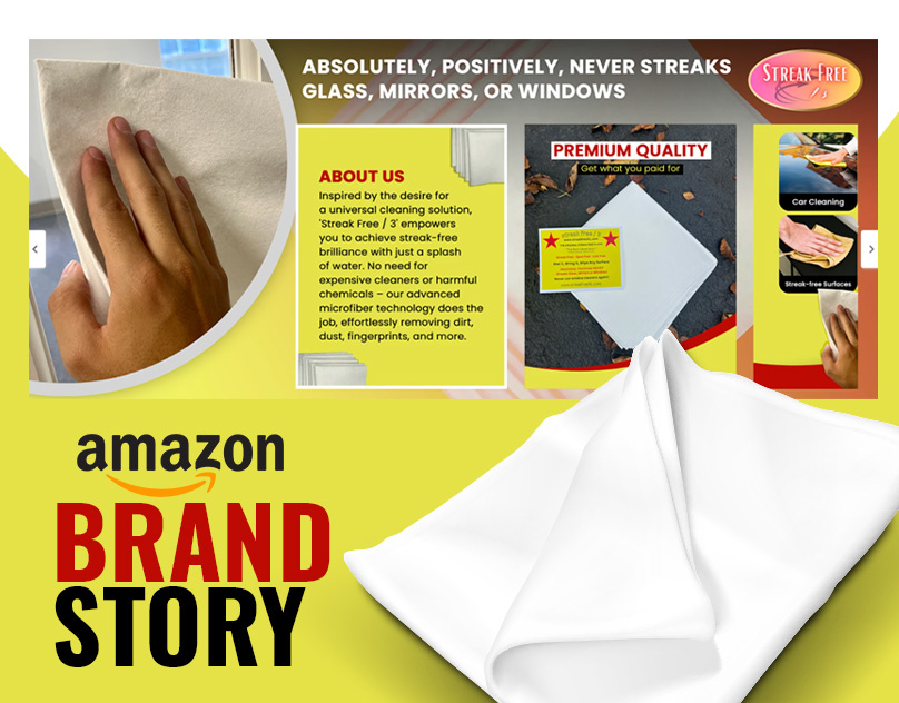 Amazon Brand Story// Microfiber Cloth amazon brand branding brandstory graphic design logo