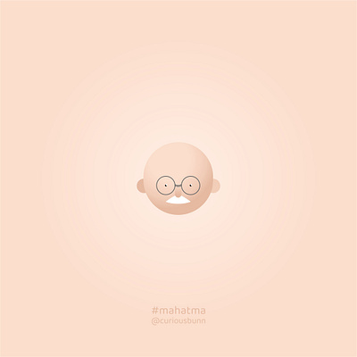 Mahatma caricature flat gandhi jayanti gandhiji illustration mahatma gandhi minimal toon vector