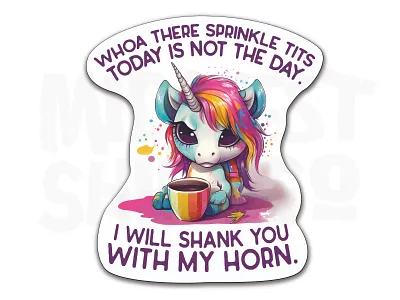 UNICORN STICKER graphic design illustration stickers unicorn