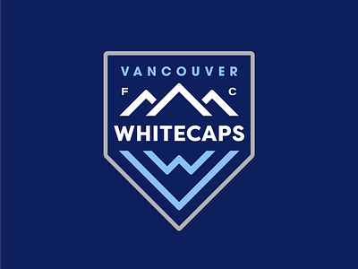Vancouver Whitecaps FC Logo Concept badge brand identity branding crest football jersey lettermark logo minimalist mls monogram mountains redesign soccer typography vancouver vw water whitecaps