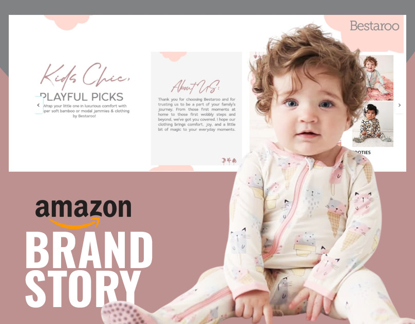 Amazon Brand Story-Kids Cute Clothes amazon branding brandstory graphic design logo