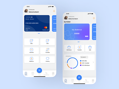 Financial App graphic design ui