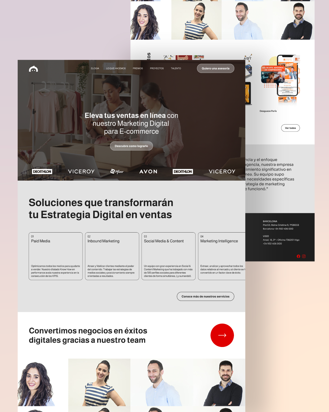 Landing page for E-commerce Digital Marketing animation figma figma animation home home page landing page ui web web site